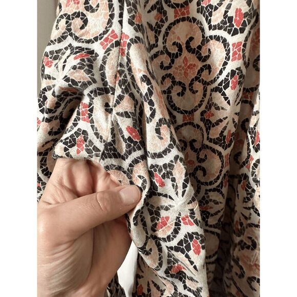 Foxcroft Top Button Up Shirt Womens 18W Blue Red Print Wrinkle Free Workwear - Picture 4 of 7